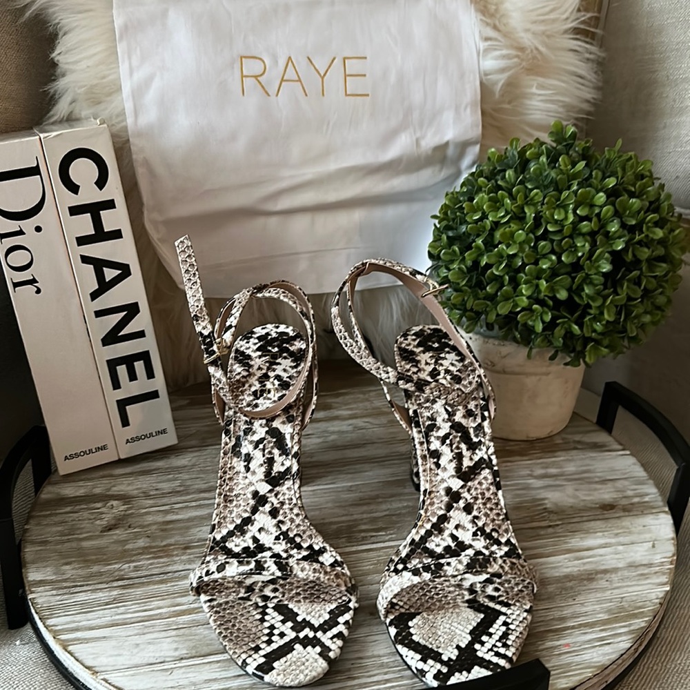 Raye snakeskin heels Natural